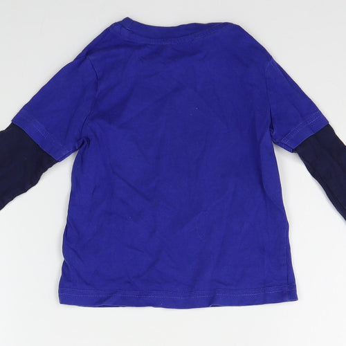 George Baby Blue   Basic T-Shirt Size 18-24 Months  - trouble follows me