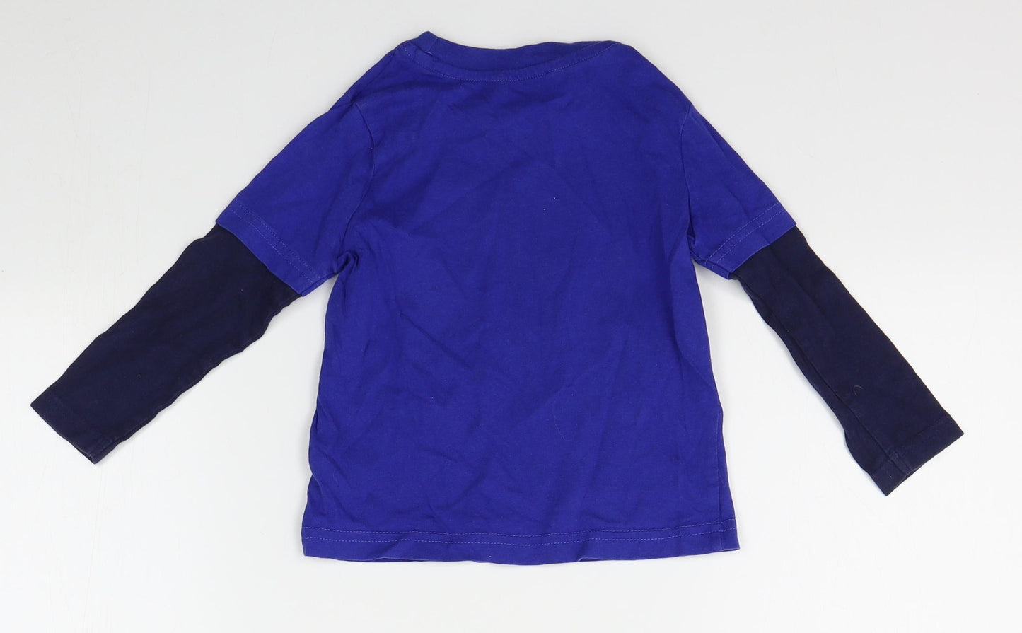 George Baby Blue   Basic T-Shirt Size 18-24 Months  - trouble follows me