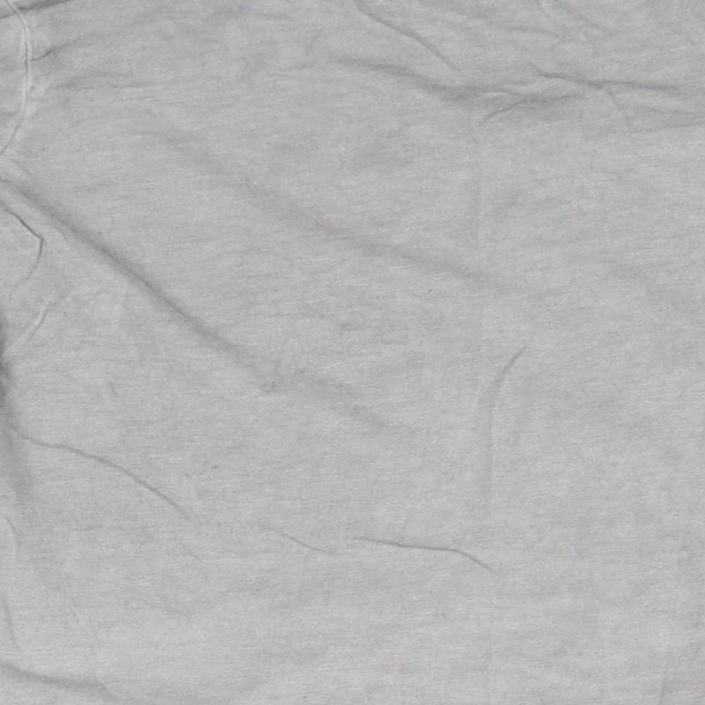 Mini v Boys Grey   Basic T-Shirt Size 3-4 Years  - skull and crossbones