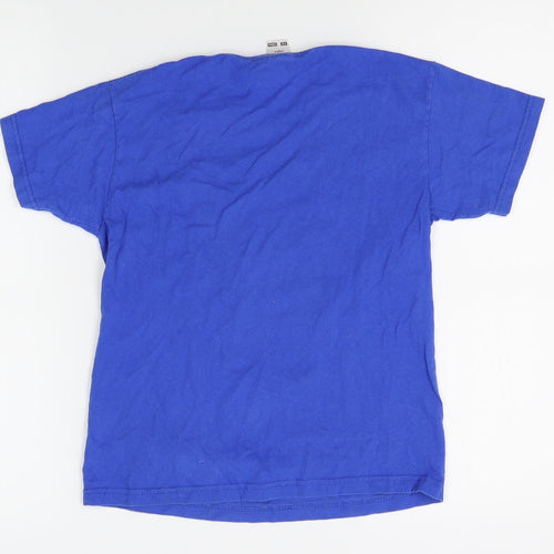 Fruit of the Loom Boys Blue   Basic T-Shirt Size 7-8 Years  - skeleton