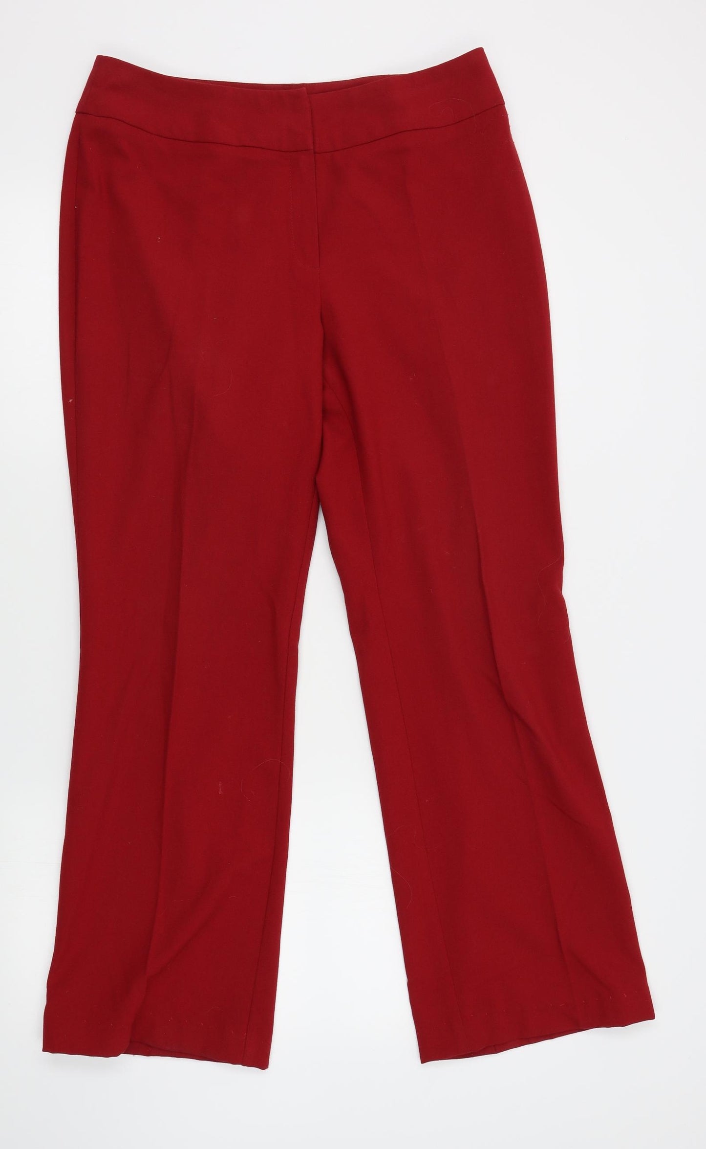 NEXT Womens Red   Chino Trousers Size 14 L28 in