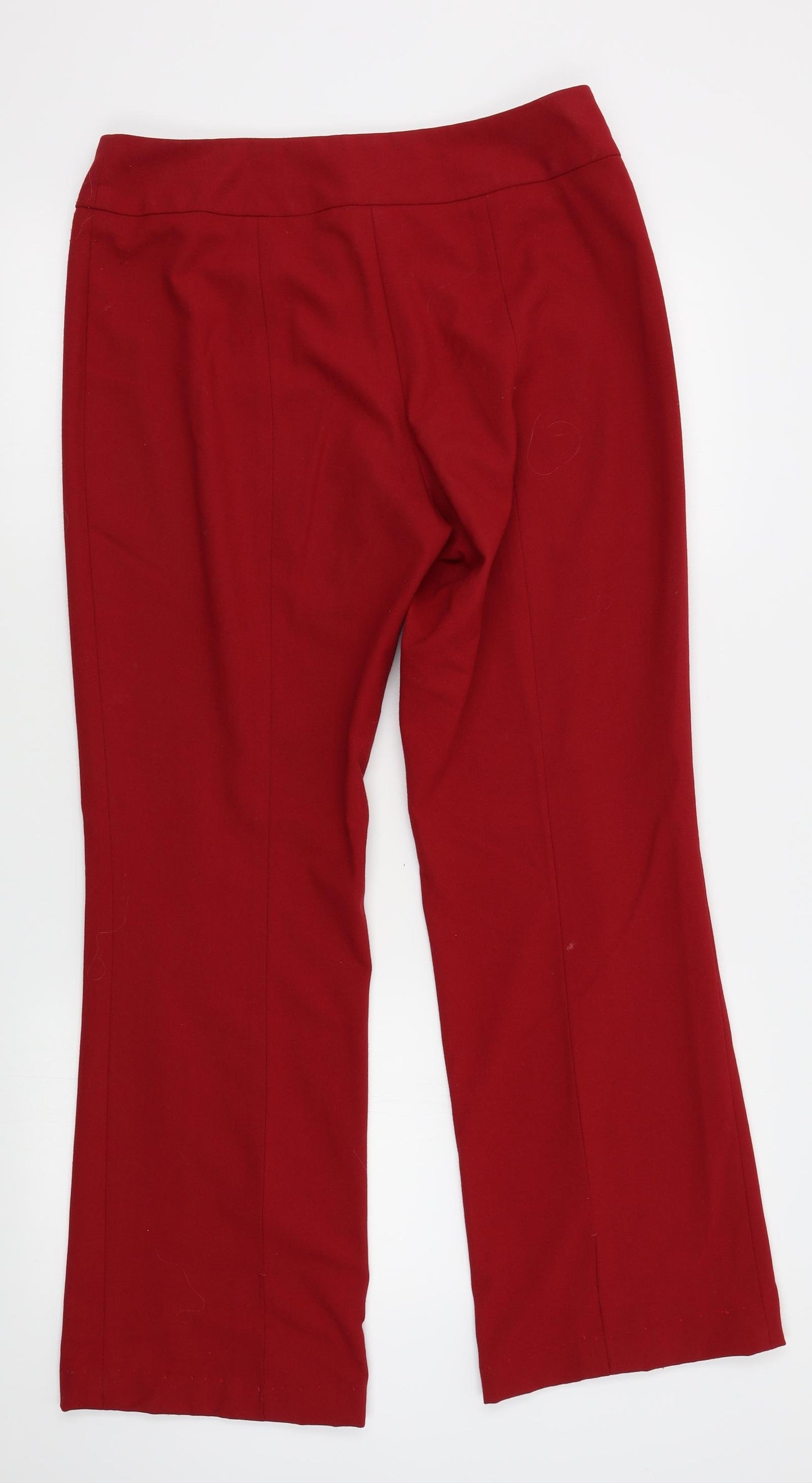 NEXT Womens Red   Chino Trousers Size 14 L28 in