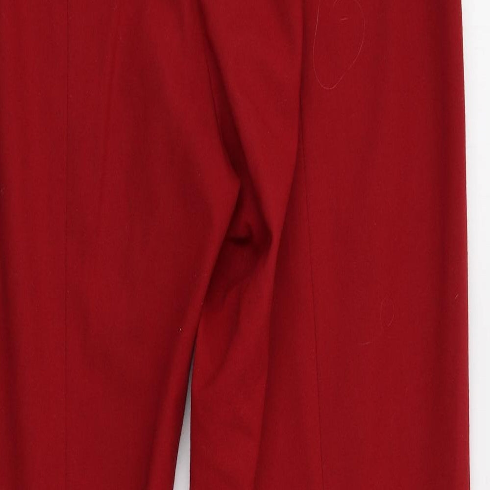 NEXT Womens Red   Chino Trousers Size 14 L28 in