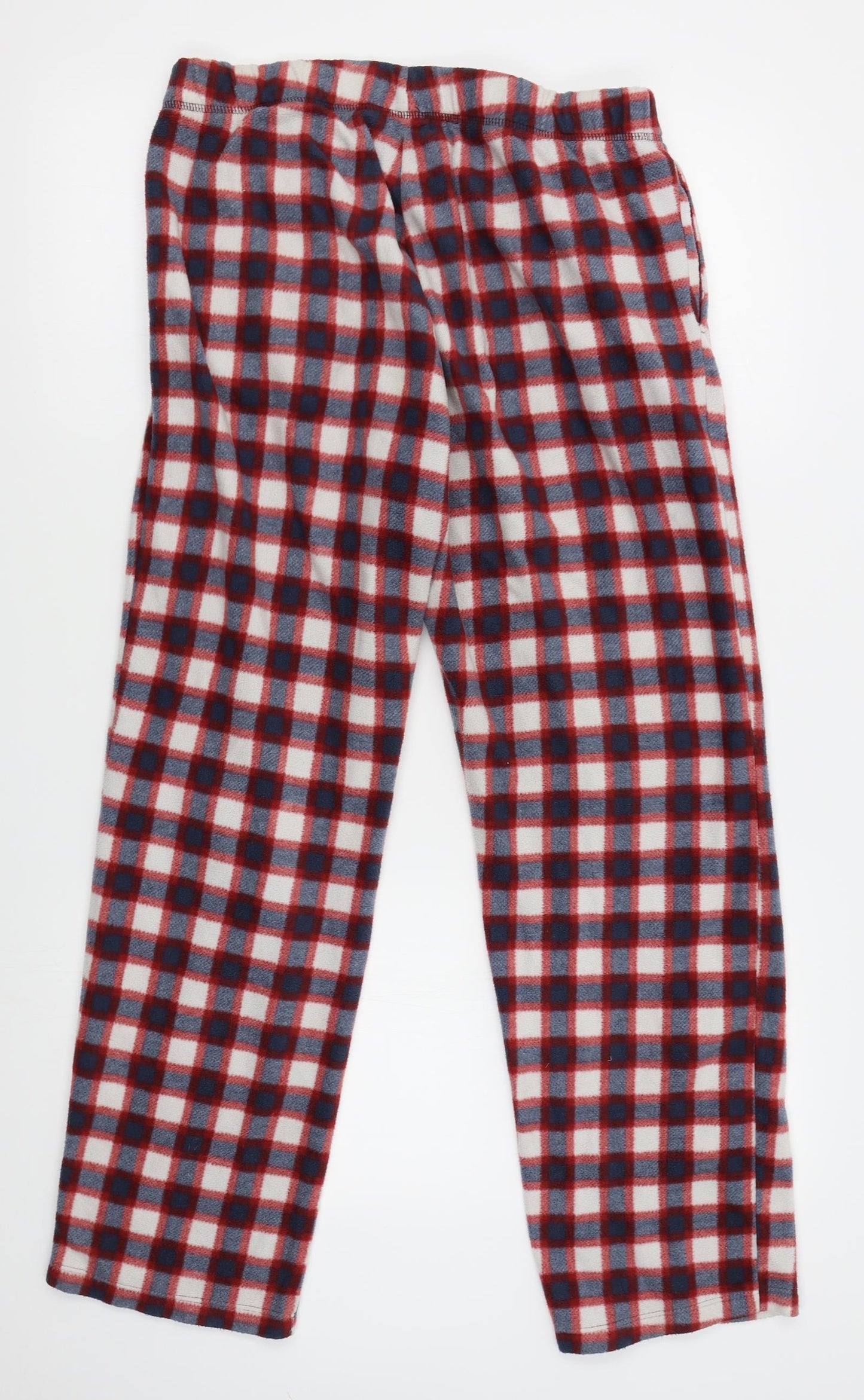 ESMARA Womens Red Plaid   Lounge Pants Size 12