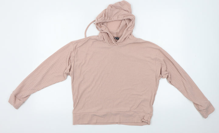 New Look Womens Pink Pullover Hoodie Size M