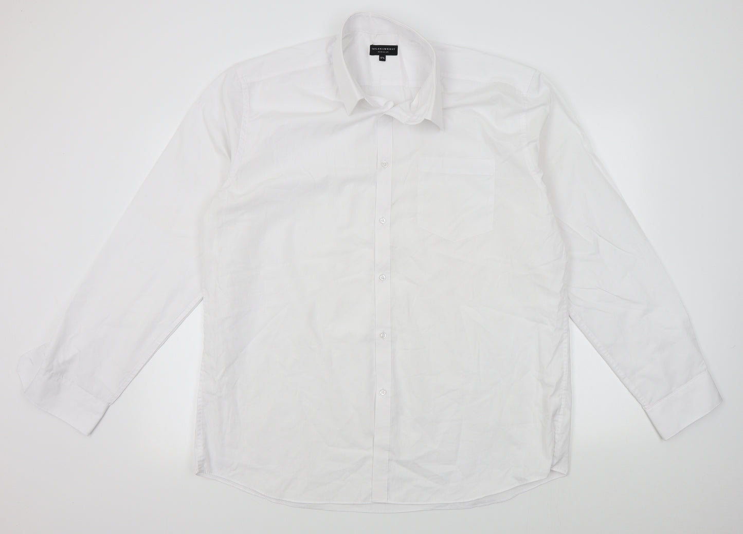Taylor & Wright Mens White    Dress Shirt Size 17  - size 17.5