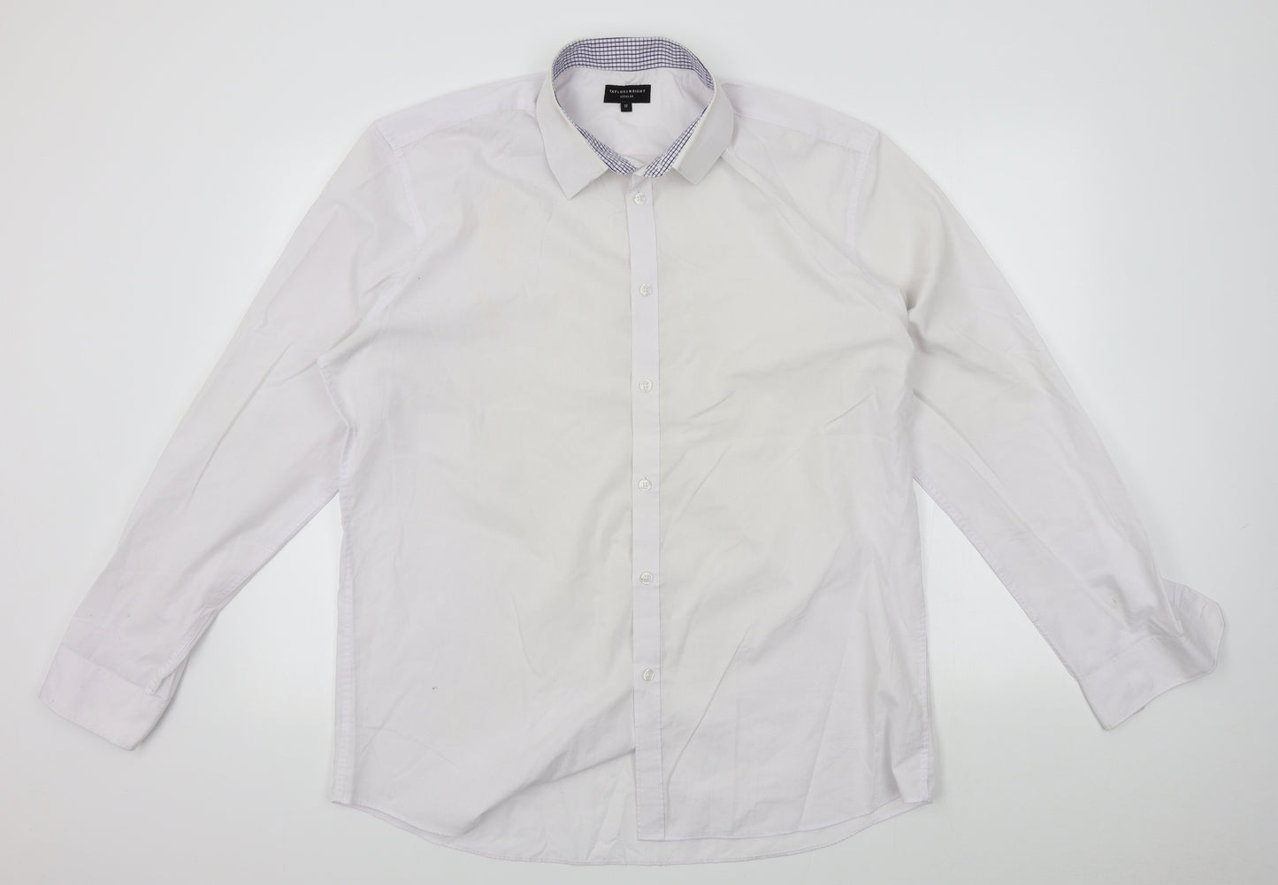 Taylor & Wright Mens White    Dress Shirt Size 17