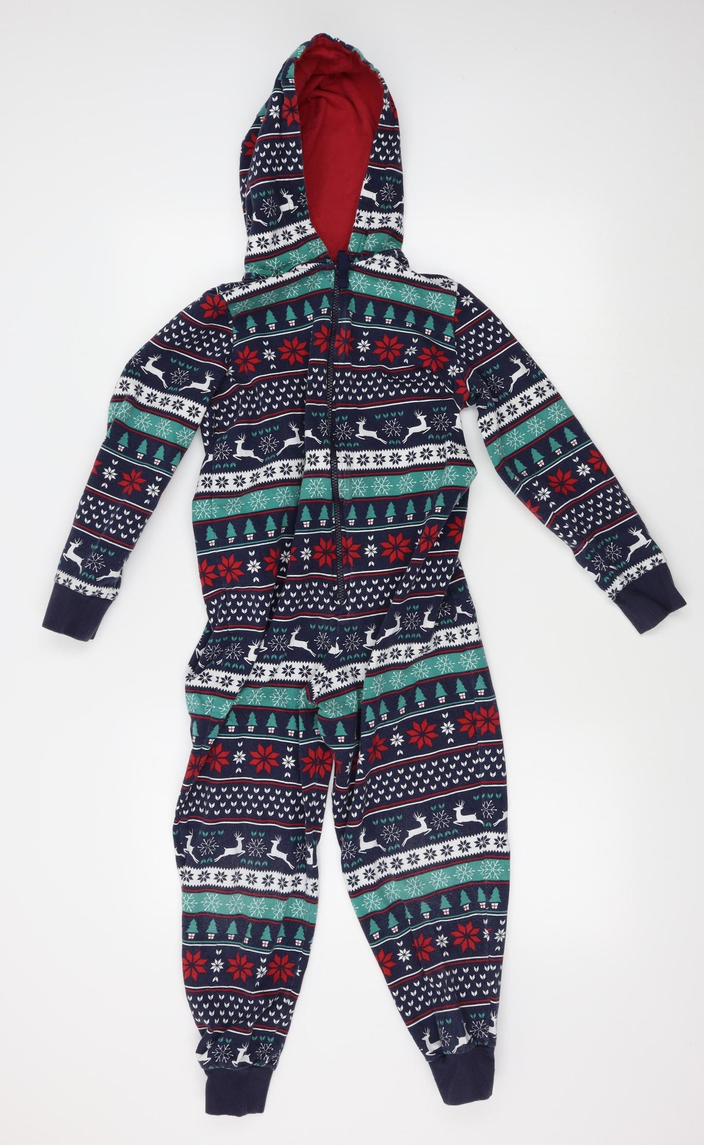 M&S Boys Multicoloured Striped   One Piece Size 9-10 Years  - christmas