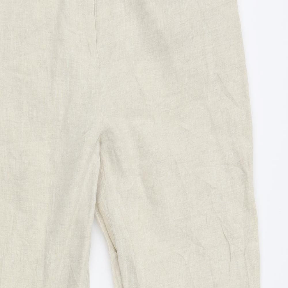 M&S Womens Beige   Bloomer Trousers Size 10 L28 in