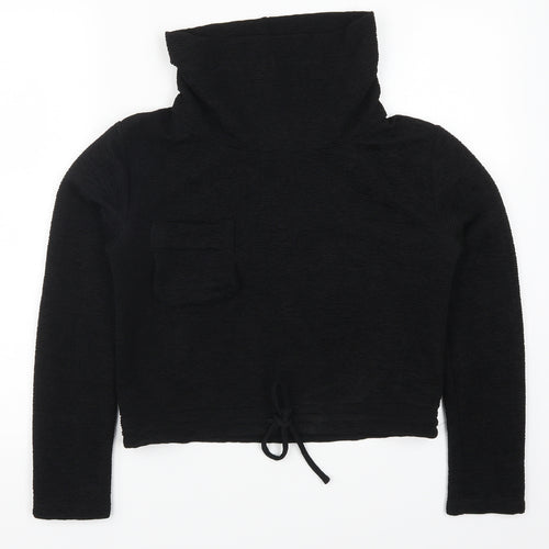 H&M Womens Black   Pullover Sweatshirt Size 6