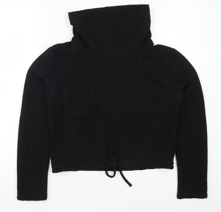 H&M Womens Black Pullover Sweatshirt Size 6