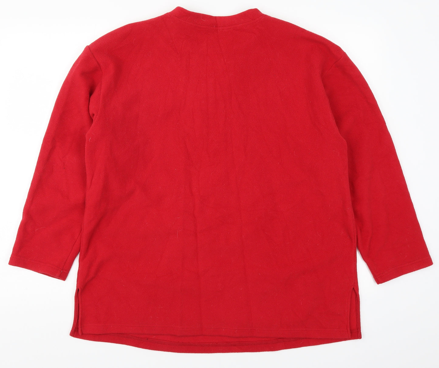 BHS Womens Red Solid  Top Pyjama Top Size 12  - Winnie The Pooh