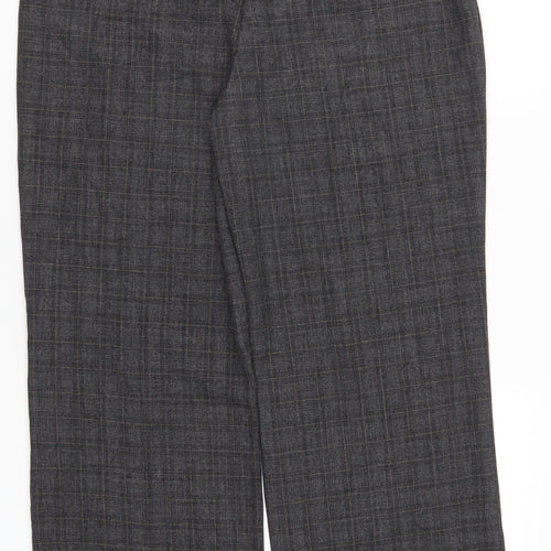 Isle Womens Grey Check  Trousers  Size 12 L29 in