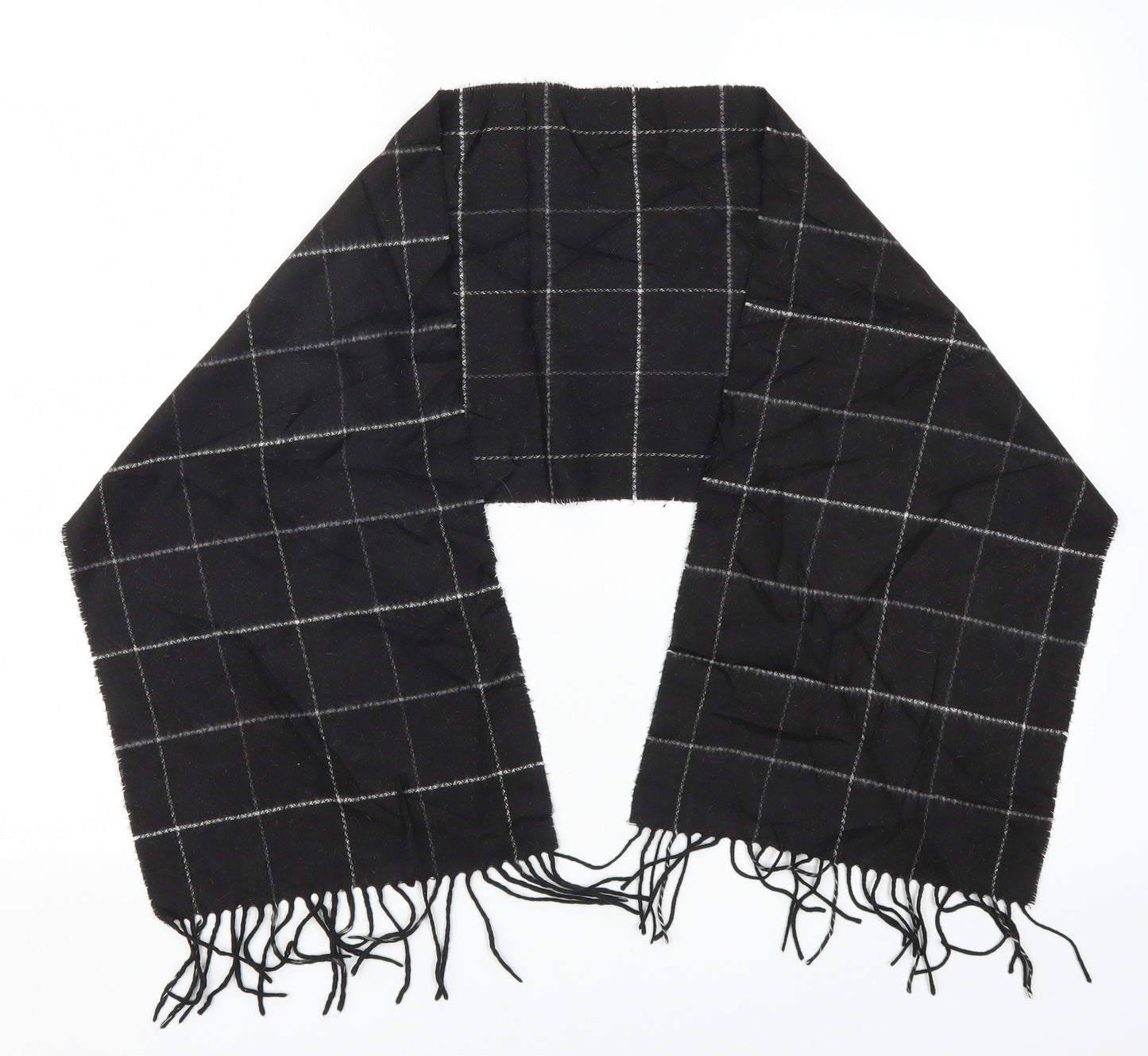 Preworn Womens Black Check   Scarf