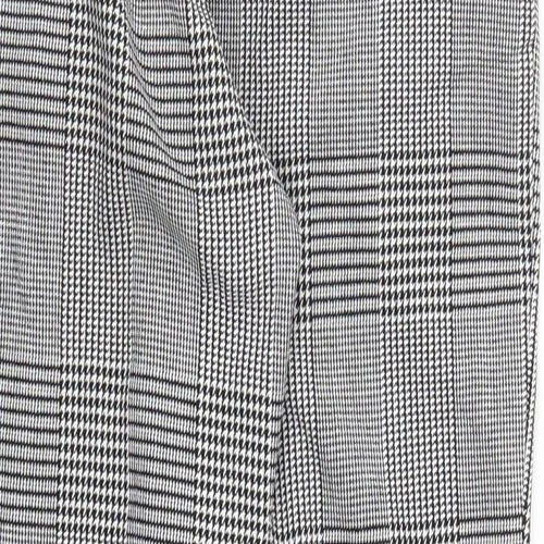 H&M Womens Grey Houndstooth  Trousers  Size 6 L26 in