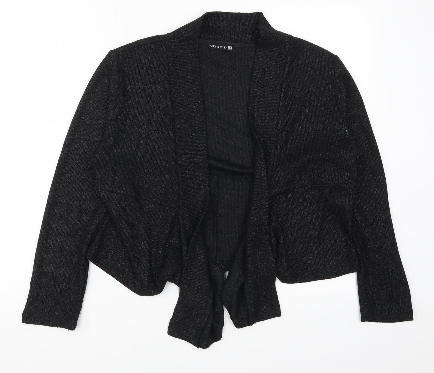Viz A Viz Womens Black   Cardigan Jumper Size 14