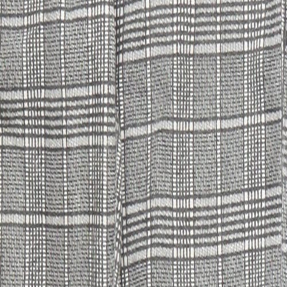 Topshop Womens Grey Check  Carrot Trousers Size 26 in L26 in