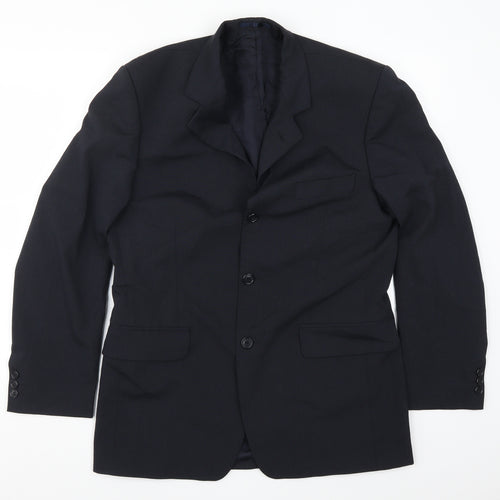 Preworn Mens Blue   Jacket Suit Jacket Size 40