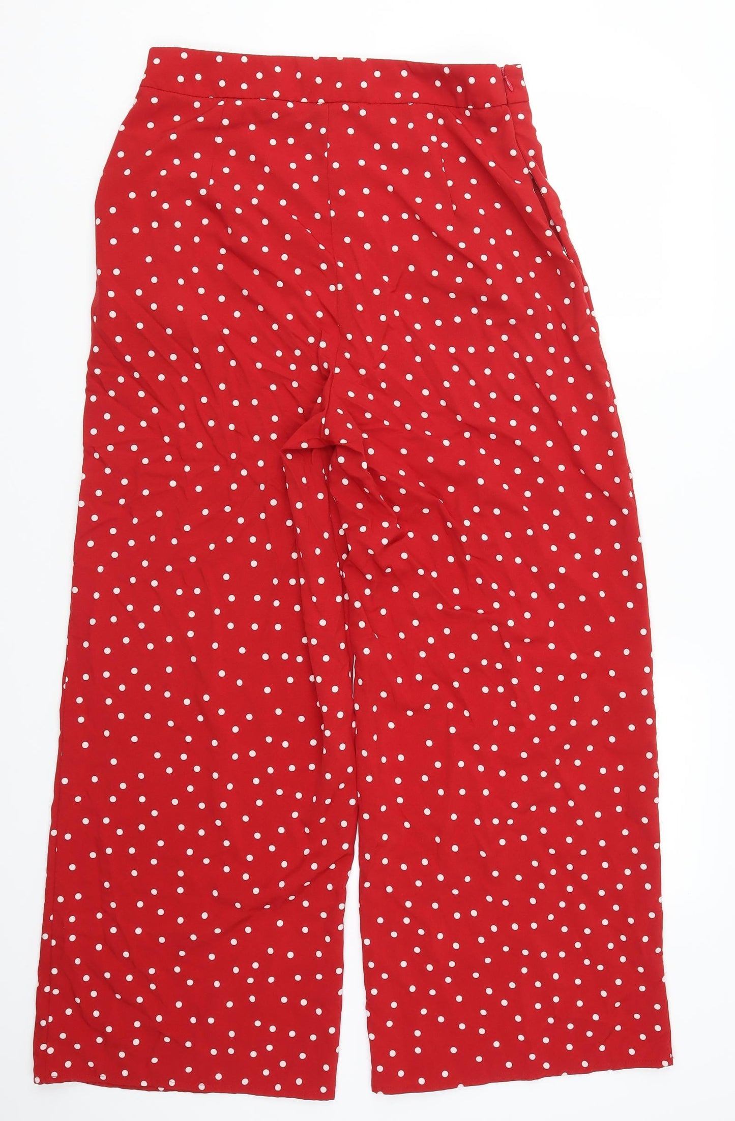 SheIn Womens Red Polka Dot  Trousers  Size L L28.5 in
