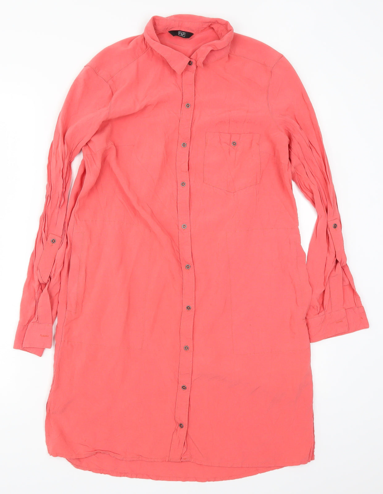 F&F Womens Pink   Shirt Dress  Size 10