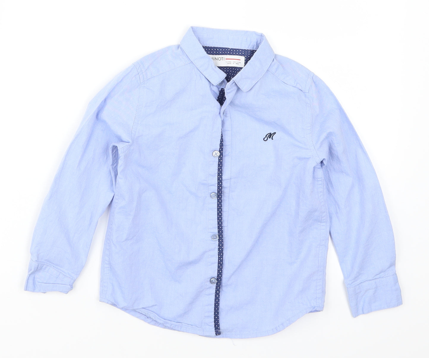 Monito Boys Blue   Basic Button-Up Size 4-5 Years