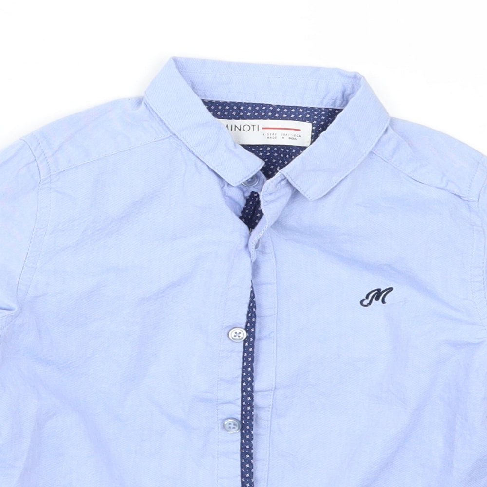Monito Boys Blue   Basic Button-Up Size 4-5 Years