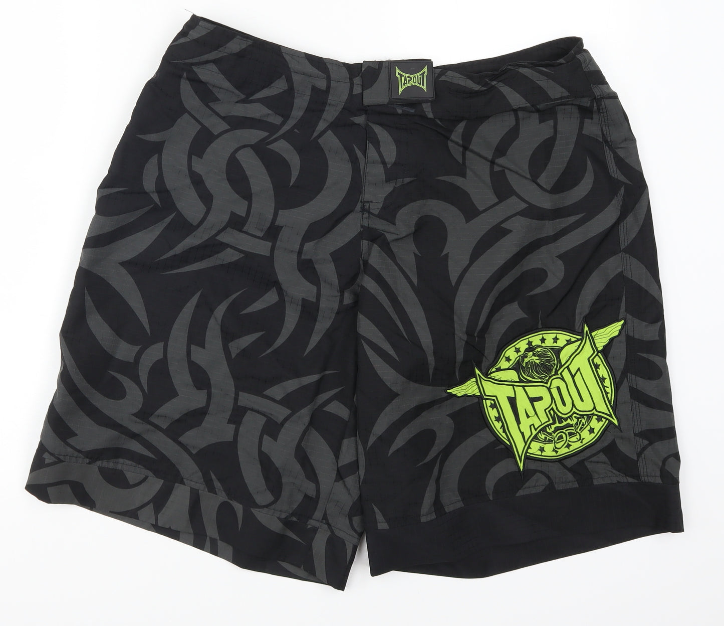 Tapout Mens Grey Geometric  Bermuda Shorts Size S