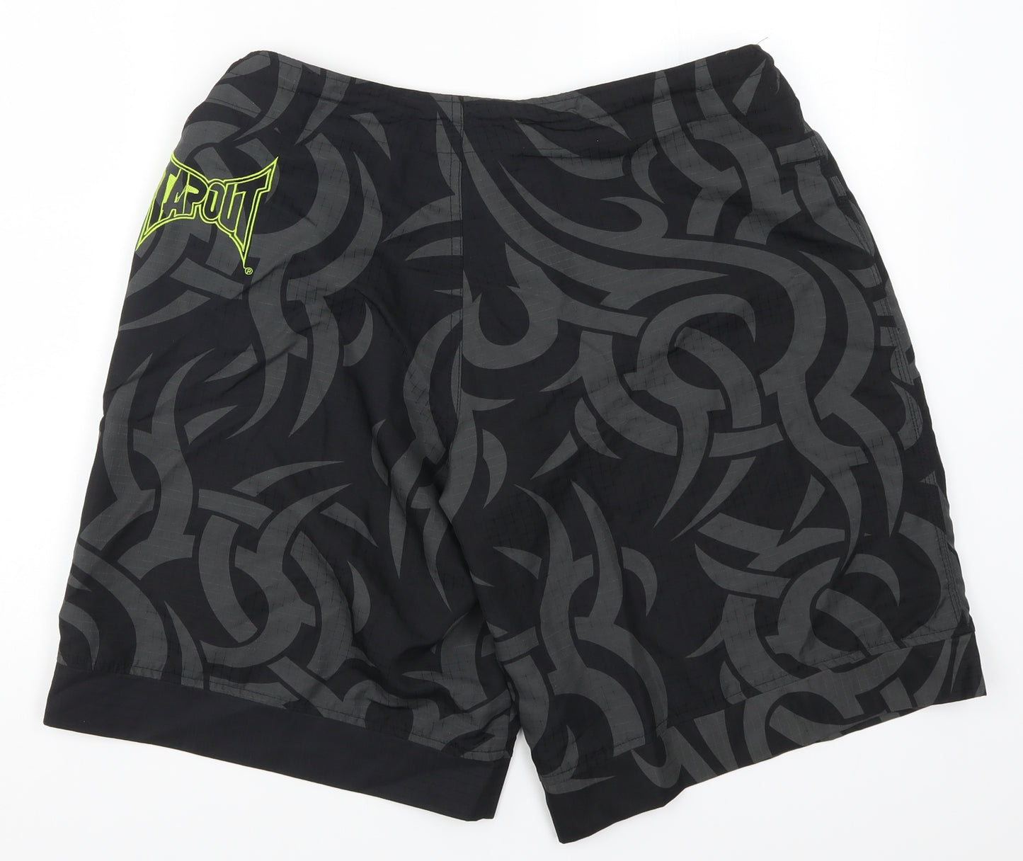 Tapout Mens Grey Geometric  Bermuda Shorts Size S