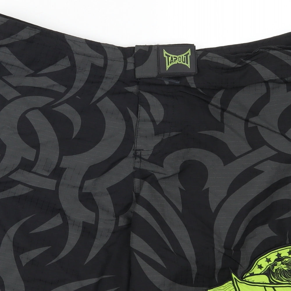 Tapout Mens Grey Geometric  Bermuda Shorts Size S