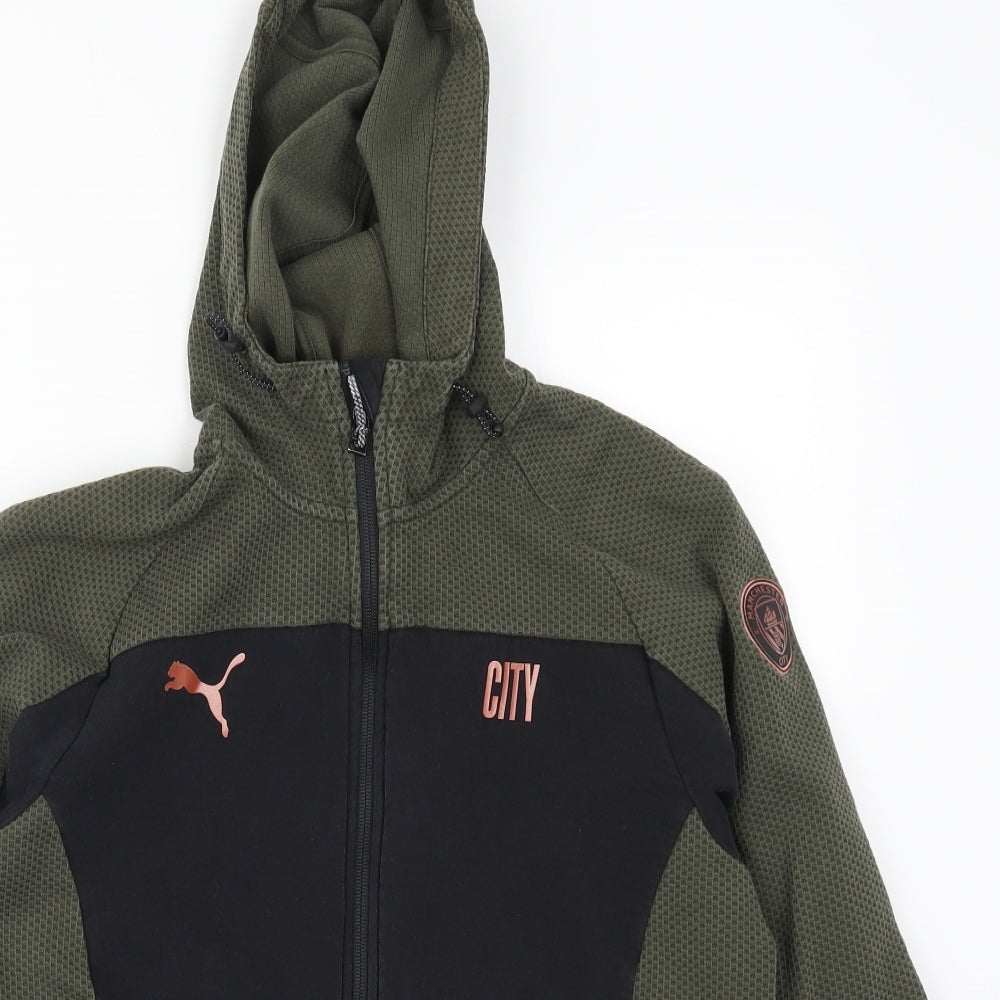 PUMA Mens Green   Full Zip Hoodie Size M