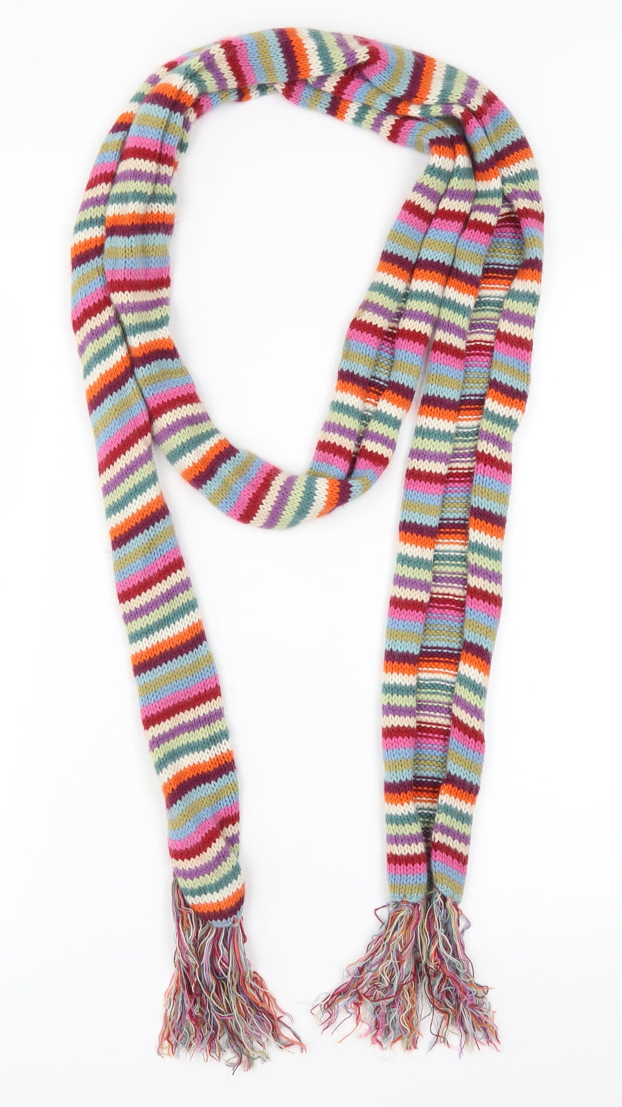 Preworn Womens Multicoloured Striped   Scarf