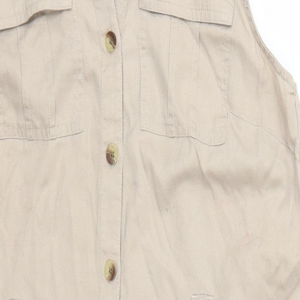 TU Womens Beige   Shirt Dress  Size 10