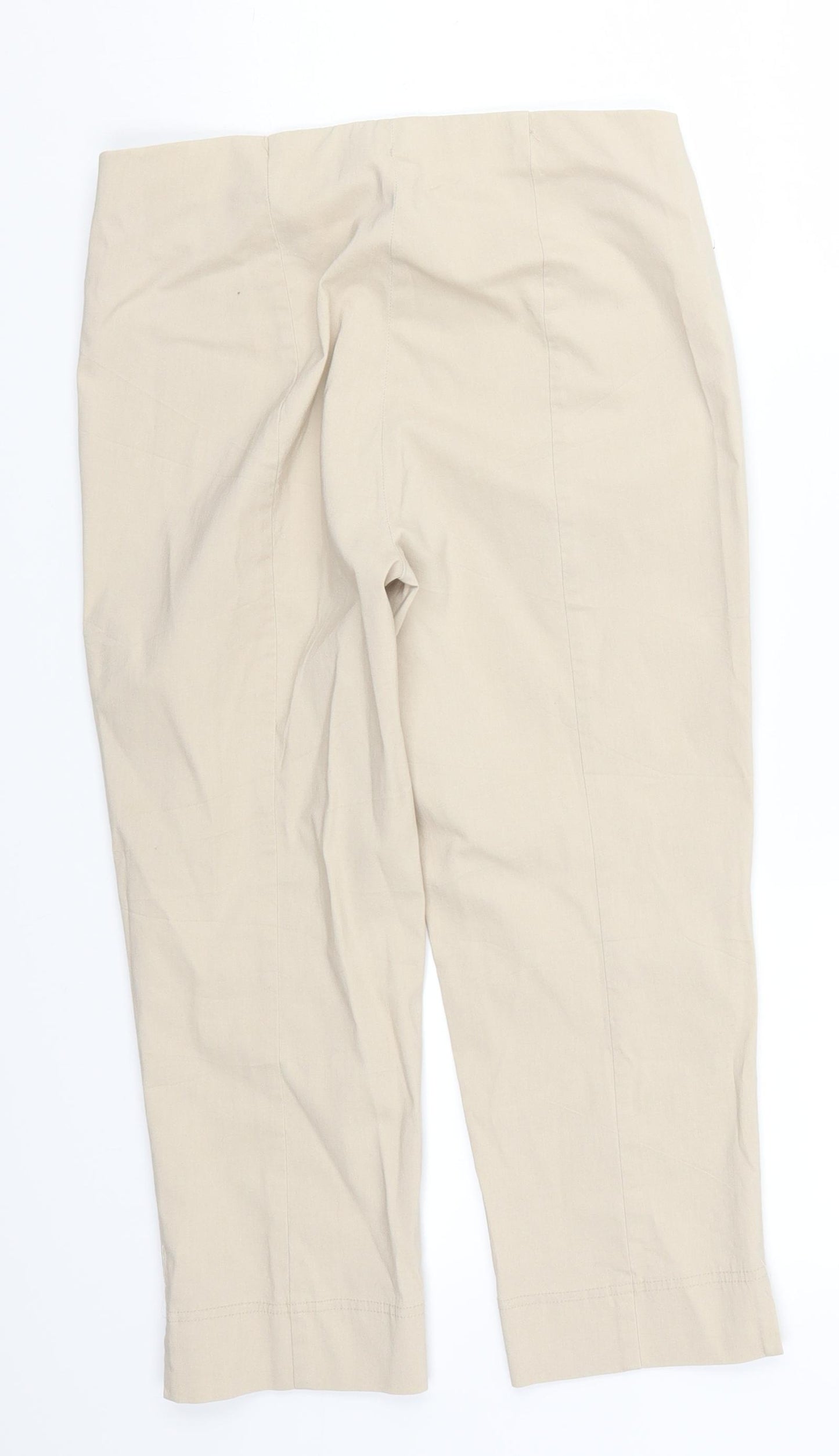 Robel Womens Beige   Cropped Trousers Size 10 L20 in