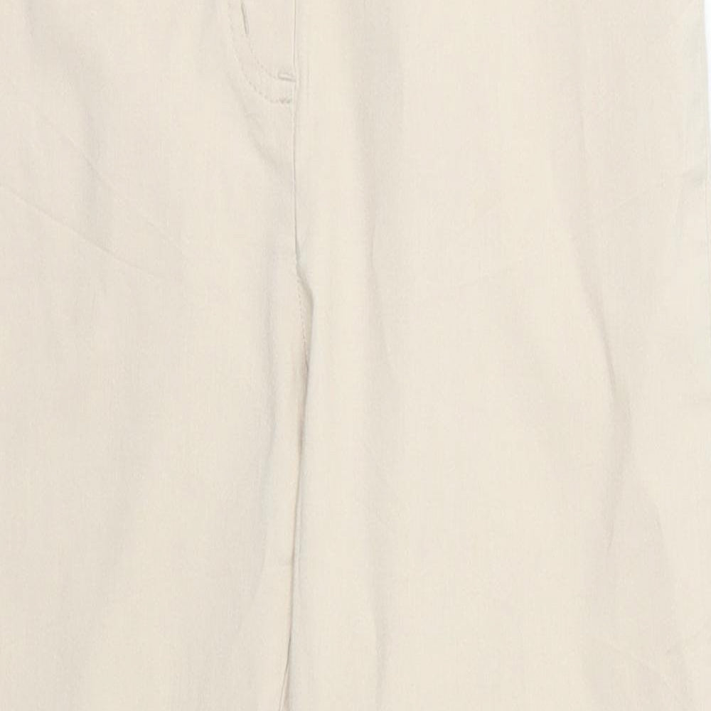Robel Womens Beige   Cropped Trousers Size 10 L20 in
