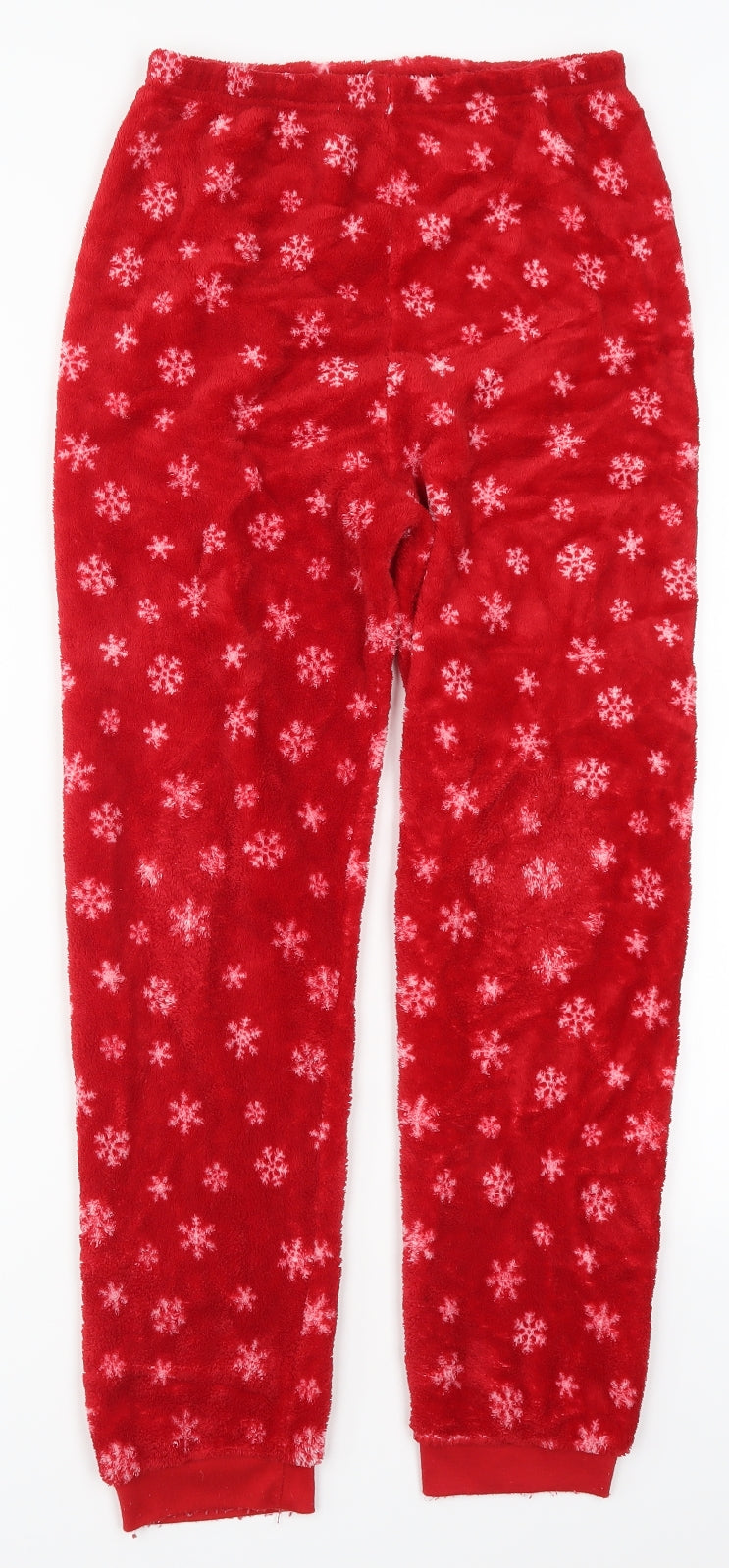Primark Girls Red Geometric  Sweatpants Trousers Size 12-13 Years - Snowflake Print Loungewear