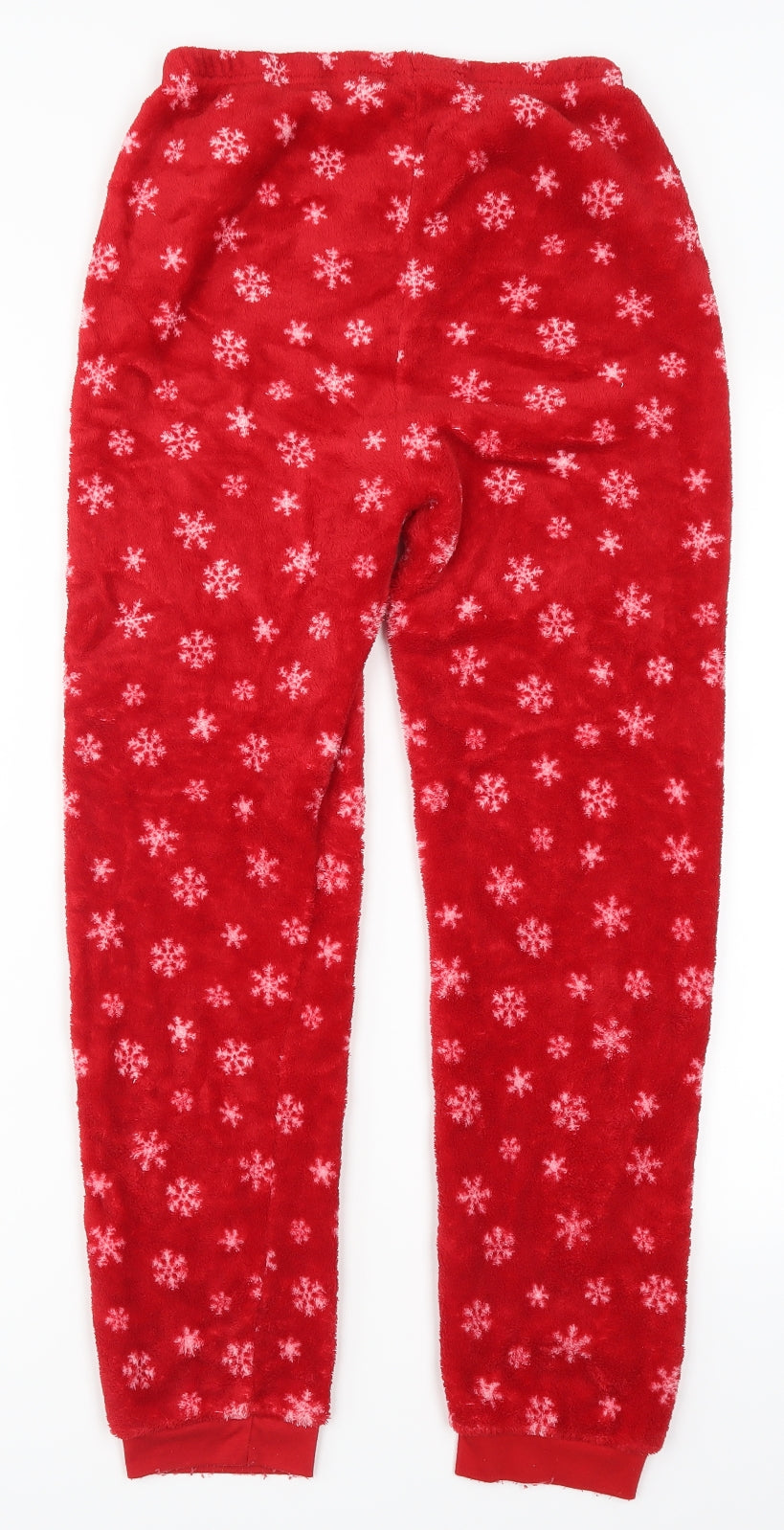 Primark Girls Red Geometric  Sweatpants Trousers Size 12-13 Years - Snowflake Print Loungewear