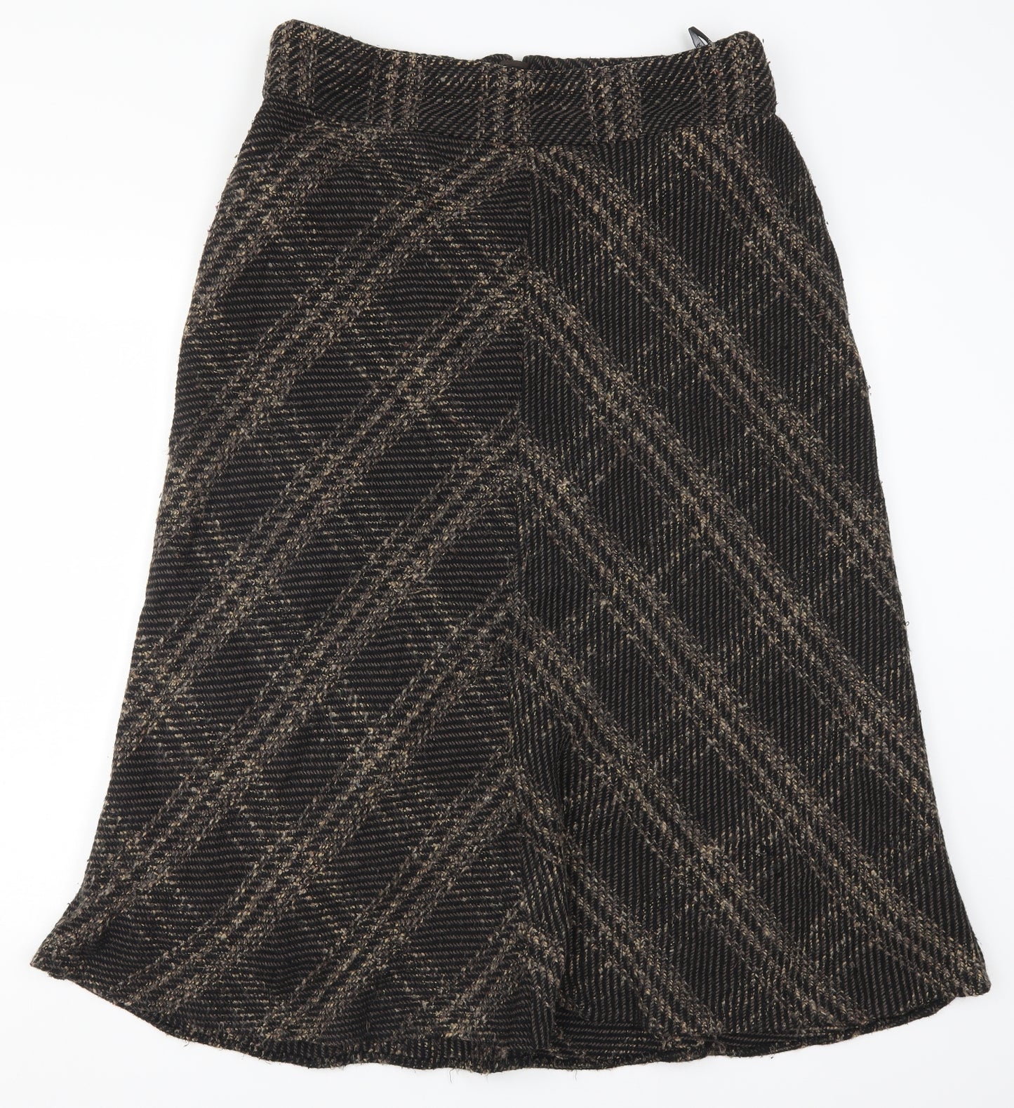 NEXT Womens Brown Check  Maxi Skirt Size 18