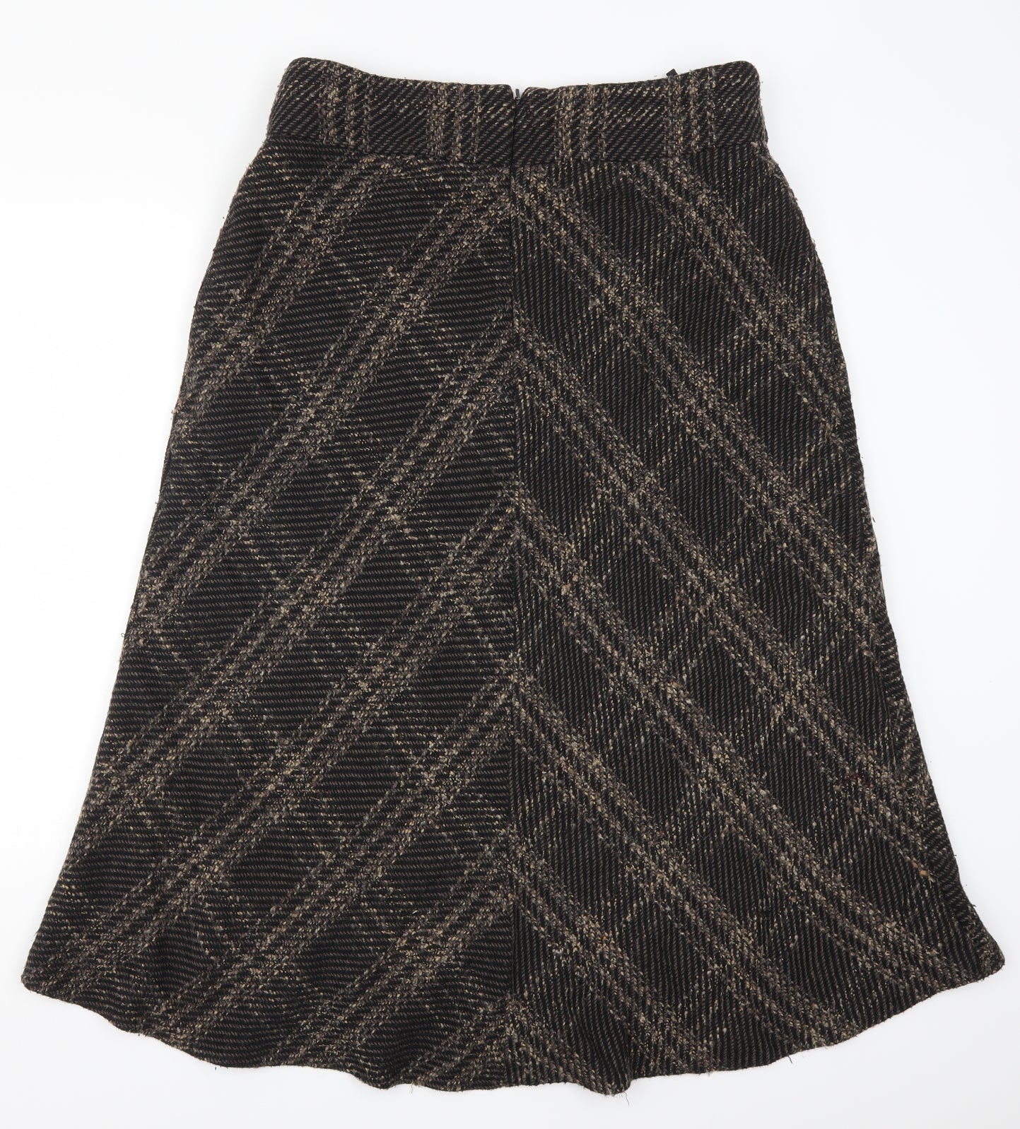 NEXT Womens Brown Check  Maxi Skirt Size 18