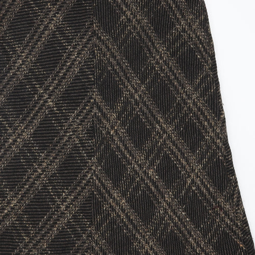NEXT Womens Brown Check  Maxi Skirt Size 18