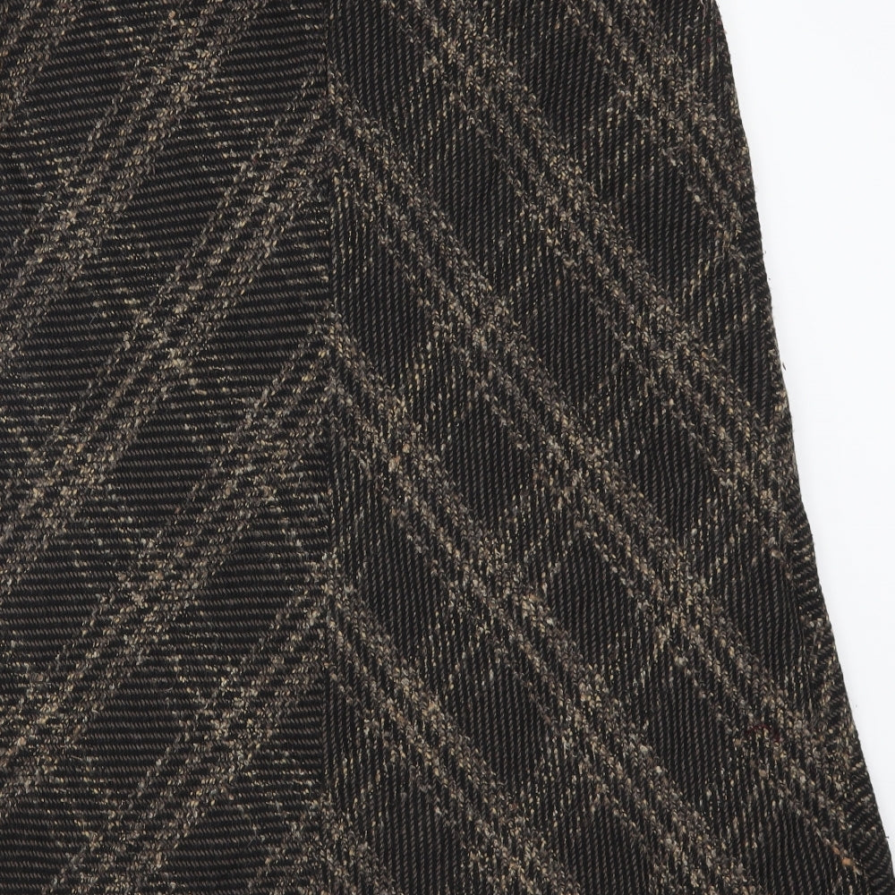 NEXT Womens Brown Check  Maxi Skirt Size 18