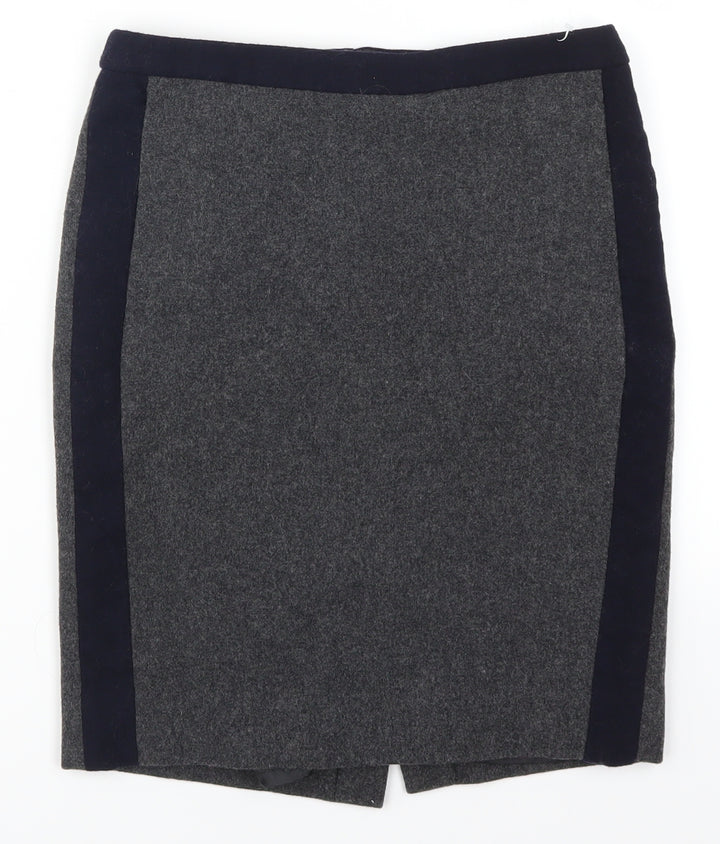 J Crew Womens Grey Straight & Pencil Skirt Size 26 in
