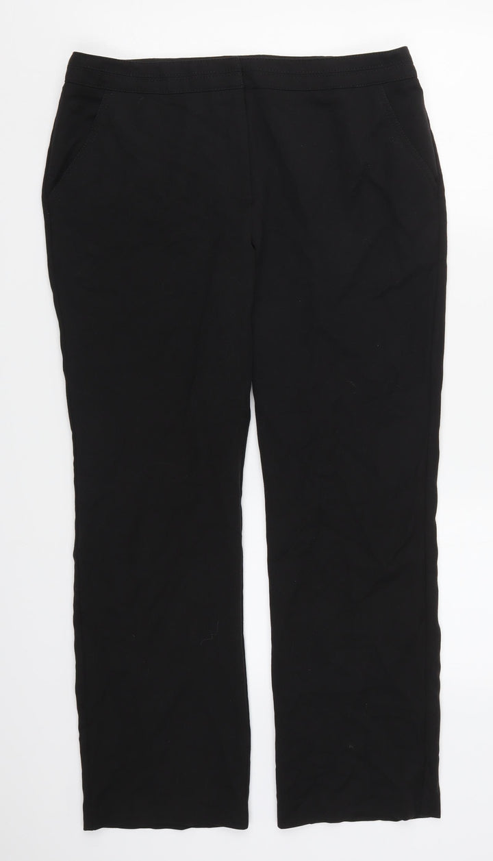 Bonmarché Womens Black Trousers Size 14 L28 in
