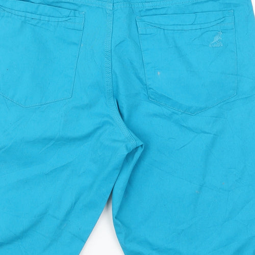 Kangol Mens Blue  Denim Bermuda Shorts Size XL