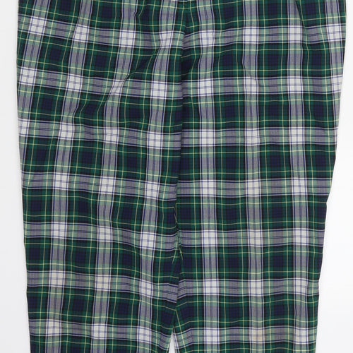 GARDEUR Womens Green Check  Trousers  Size 16 L27 in