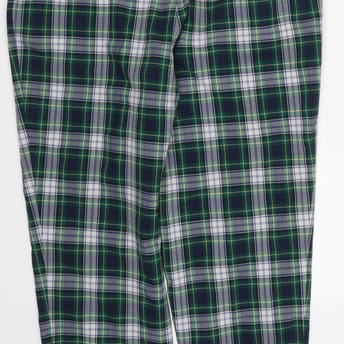 GARDEUR Womens Green Check  Trousers  Size 16 L27 in