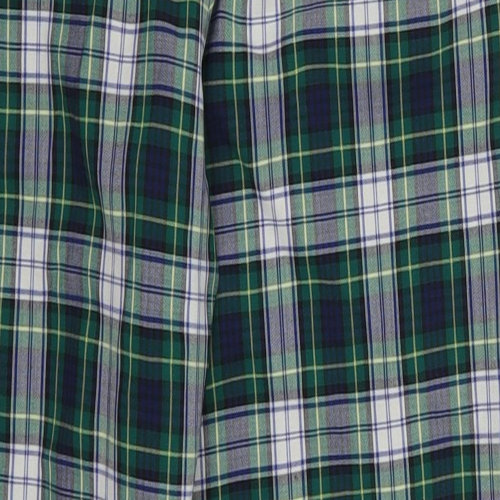 GARDEUR Womens Green Check  Trousers  Size 16 L27 in
