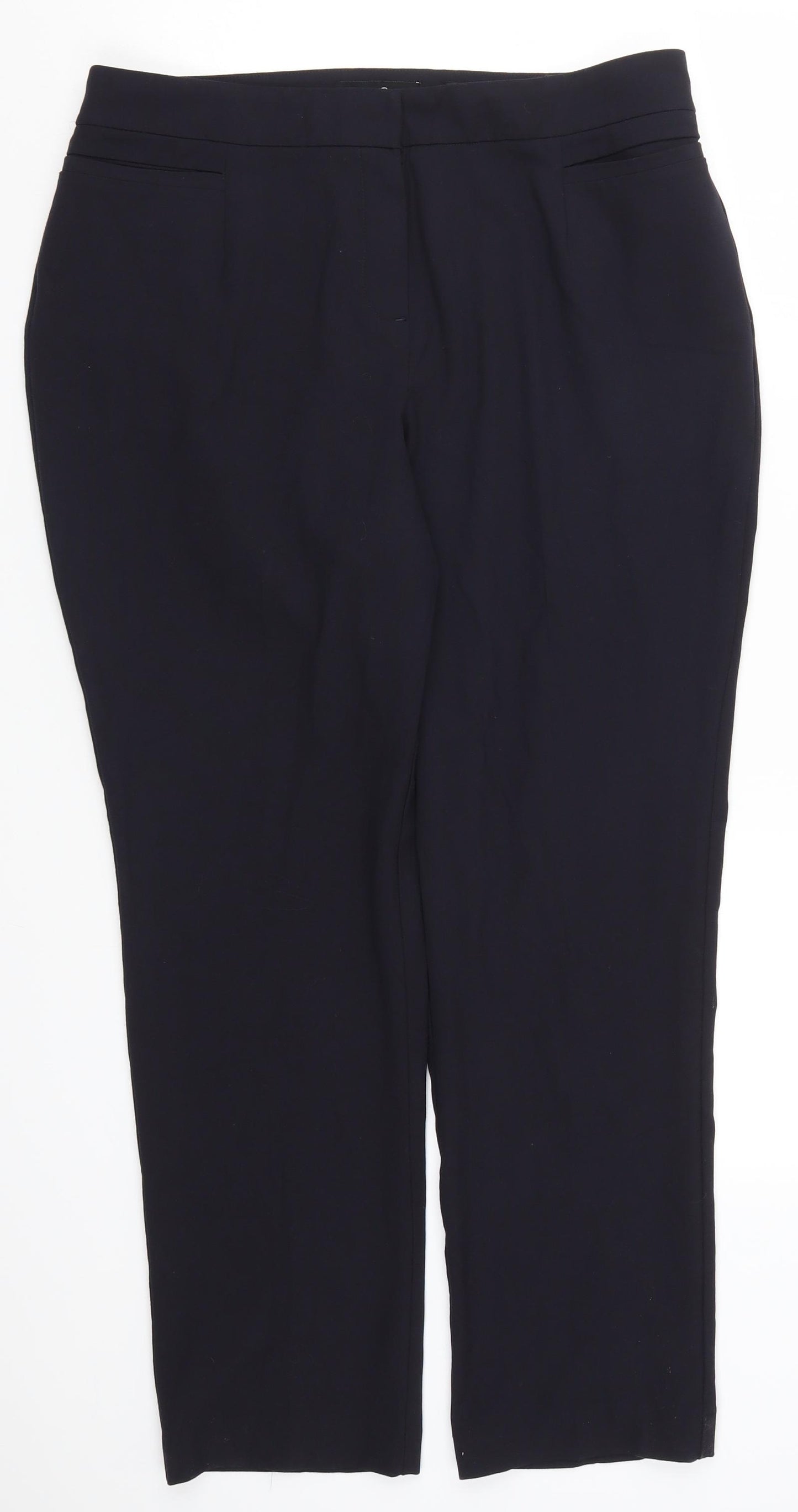 Label Be Womens Blue   Trousers  Size 16 L27.5 in