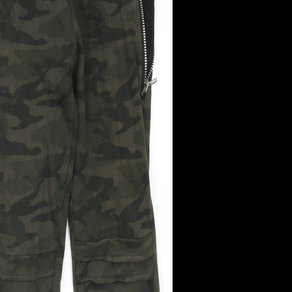 Primark Boys Green Camouflage  Sweatpants Trousers Size 11-12 Years