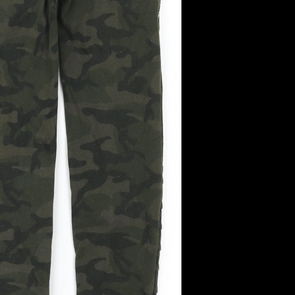 Primark Boys Green Camouflage  Sweatpants Trousers Size 11-12 Years