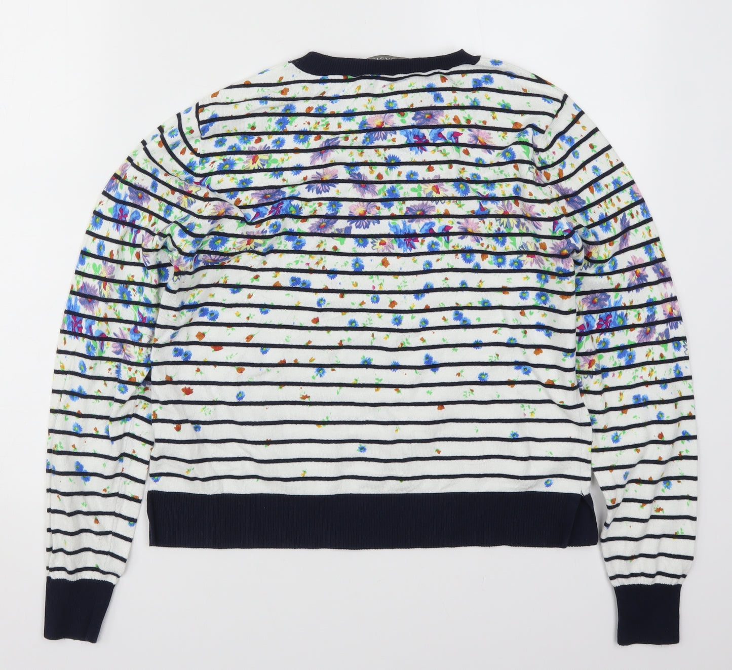 Oasis Womens Multicoloured Striped  Pullover Jumper Size L  - Floral